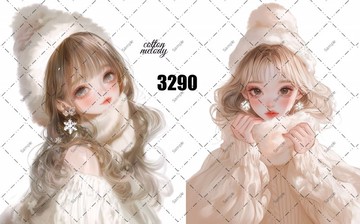 original sticker no.3290 人物貼紙 原創貼紙 原創人物貼紙 裝飾貼紙 cotton melody