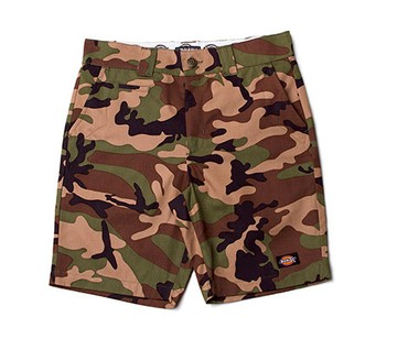 🈹特賣5折!!【DICKIES】SR001 WDP16127 中低腰窄版斜紋布 工作短褲 (迷彩)