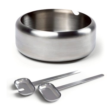 【瑞典 Orrefors Jernverk】北歐工藝不鏽鋼沙拉碗/杓組