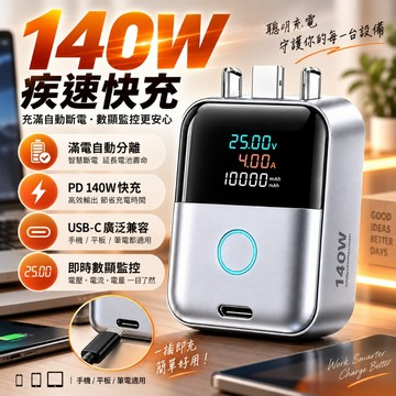 新北現貨🔥【免費試用30天】140W快充 松禾SONGH滿電智慧分離器 充電自拔器 滿電分離器 自動切斷電源 防過充