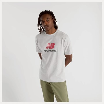 【NEW BALANCE】NB 短袖上衣 T恤 男 美規 白 MT51500AHH