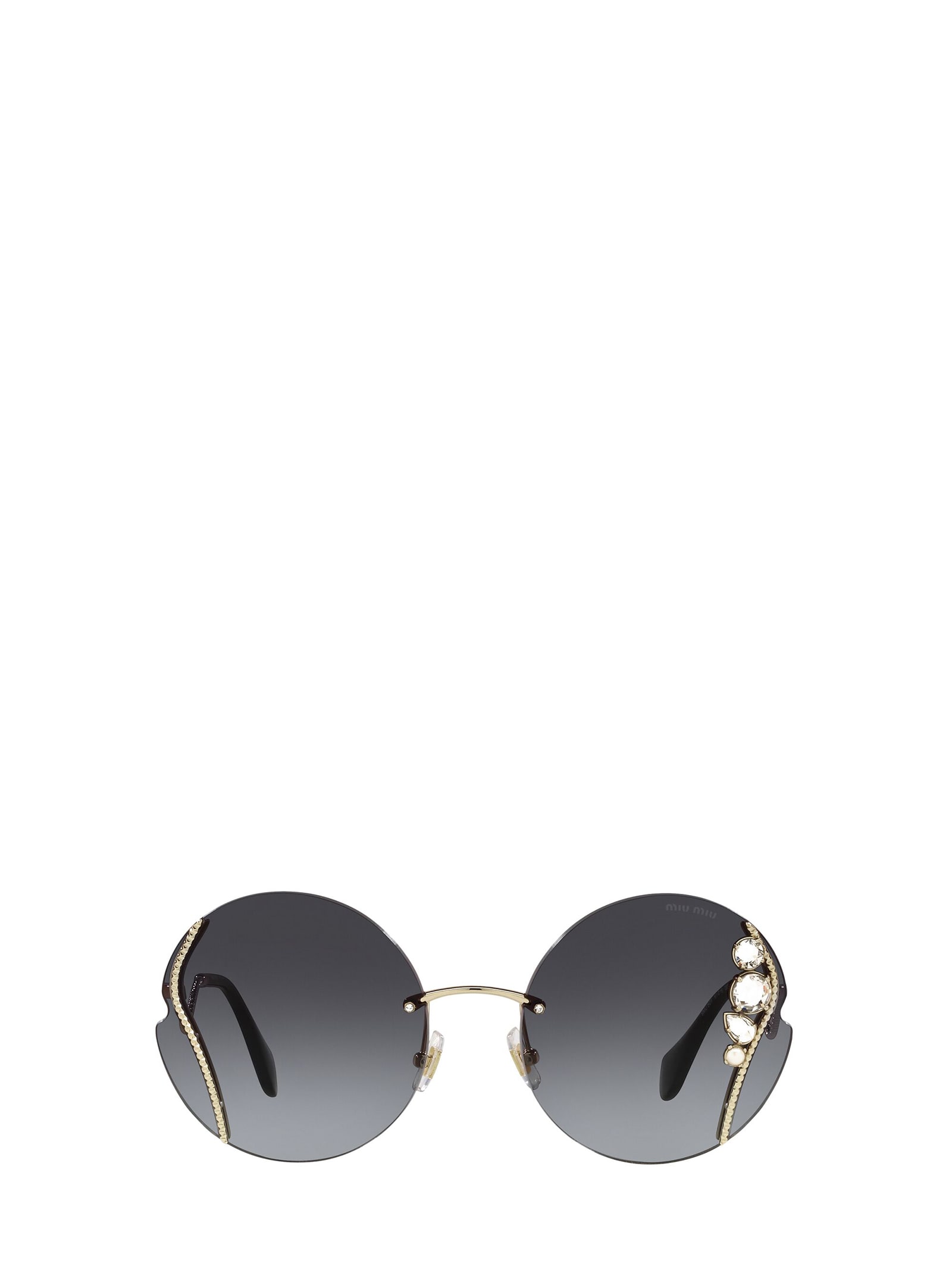 Miu Miu Eyewear Mu 50xs Pale Gold Sunglasses