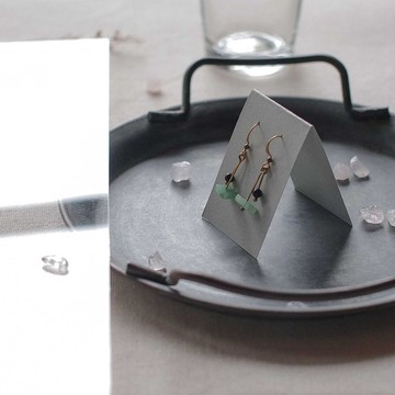 天然石耳環-綠蔭/耳針/夾式/可客製