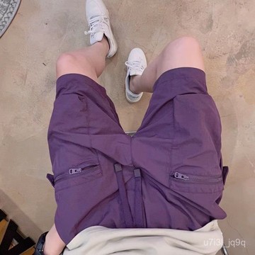 夏季男士休閒短褲速幹2024新款時尚工裝五分褲大口袋青年潮流時尚