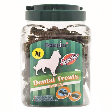 Boneplus 超效動能雙頭潔牙骨 M  天然草本  700g  1罐