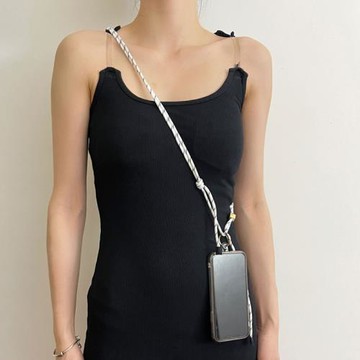 2024年新款彩色多巴胺繩結手機掛繩掛脖斜挎多功能防丟肩帶手機鏈