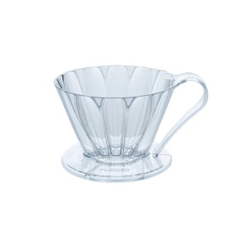 CAFEC 花瓣扇形濾杯  透明色 3~5杯份  1個