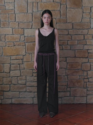 Color Block Cotton Pants