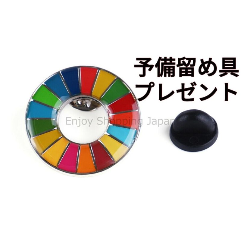 SDGs バッジ 本物 ピンバッジ 正規品 国連本部限定 丸みのあるタイプ