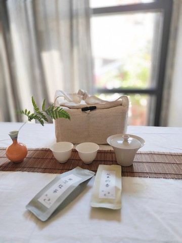 純白 提包收納蓋碗 花末昀香禮