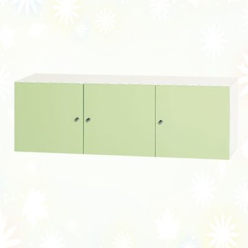 文創集-南亞塑鋼     亞特 南亞塑鋼4尺三開門組合收納櫃-121.2x41.5x40.4cm免組