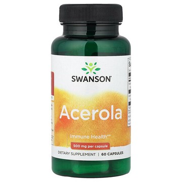 Swanson Vitamins, 針葉櫻桃，500 毫克，60 粒膠囊