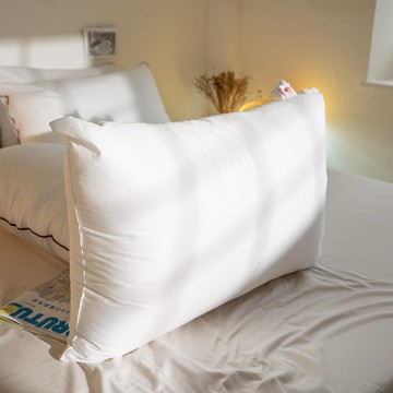 純棉LOGO枕 蓬鬆舒適 高CP值 台灣製 (聚酯纖維棉)｜安眠兔兔系列