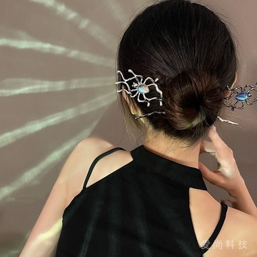 辣妹新款蜘蛛髮簪女後腦勺盤髮簪子新中式小衆設計感個性髮釵頭飾