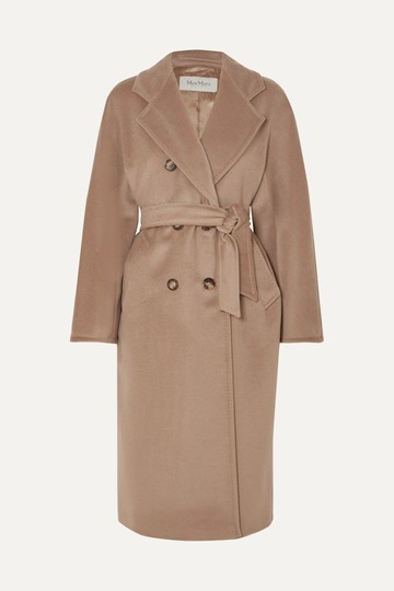 Max Mara - Madame 101801 Icon Double-breasted Wool And Cashmere-blend Coat - Camel - UK 18