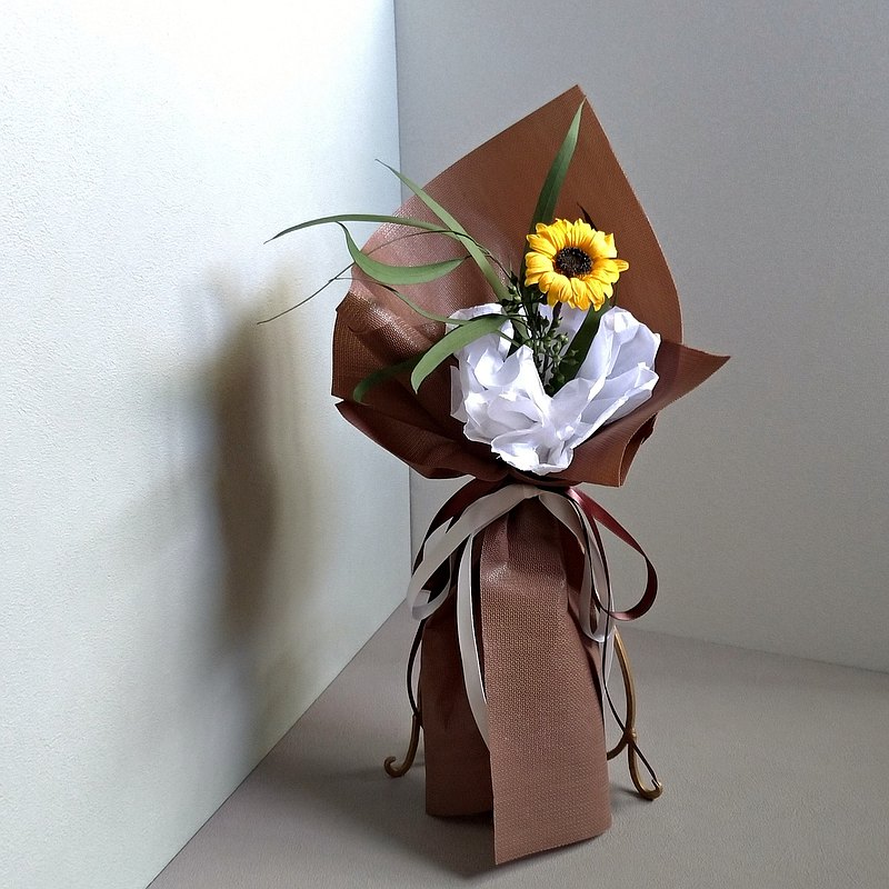 【朝陽】迷你向日葵花束│永生花(不凋花)│乾燥花