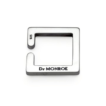 方形 銀925 耳骨夾 / 男款 / 單耳 / 極簡 / 免運 / 銀飾 / 送男友 / 日本製 / ec14