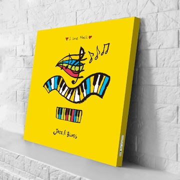【WUZ屋子】日本 VisualSonic 藍牙畫布音箱- Jazz & Blues