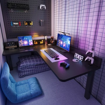 床上桌上下鋪電腦桌轉角臺式辦公桌懶人大學生宿舍拐角書桌電競桌