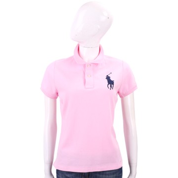 Ralph Lauren Fit Big Pony 大馬刺繡短袖POLO衫(粉色)