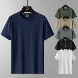 現貨+預購 男涼感短袖上衣T恤夏季冰絲速乾短袖寬鬆大尺碼男士運動上衣T恤冰感-男裝7色74lg1【獨家進口】【米蘭精品】