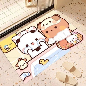 台灣出貨 一二布布硅藻泥地墊 玄關入戶吸水門墊 防滑耐髒腳踏墊 浴室廚房居家地毯 速乾吸水 進門除塵 止滑耐磨 玄關浴室