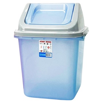 三博一爵紙林 方形附蓋垃圾桶 PP材質 台灣製  中(28 x 28 x 38.5cm)  藍色