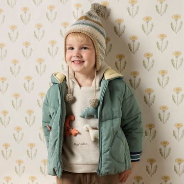 PIPPY 可愛恐龍造型連帽鋪棉外套 綠-090