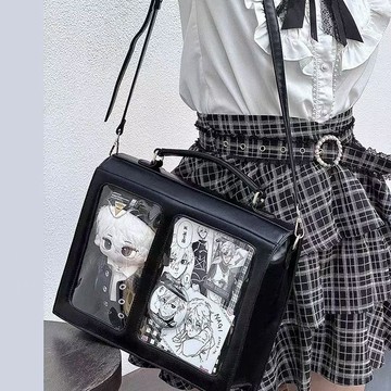 Bag House👜 2024製服jk學院風20cm棉花娃娃包包痛包娃包兩用手提雙肩斜挎包