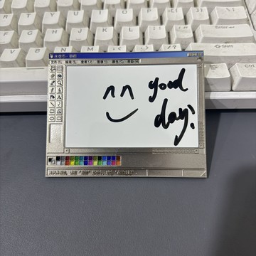 台灣發貨💕復古小畫家造型冰箱貼 復古電腦畫板冰箱貼 小紅書同款 學生創意 留言便籤 趣味磁吸金屬留言小白板 飾貼掛件