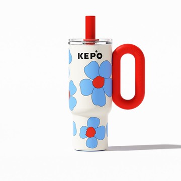 KEPO LQ 900ML KC012 靈感之花冰霸杯 316L不銹鋼內膽 慵懶夏日