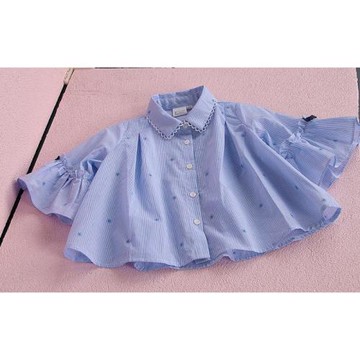 22春夏季女童中大童小清新薄款全棉襯衫洋氣防曬服外套外搭小洋裝