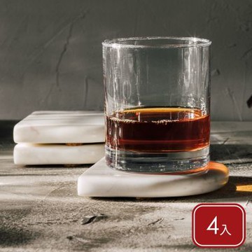 《danica》Heirloom半圓大理石杯墊4入-雅白-- 咖啡杯墊 飲料墊 水杯墊