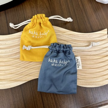 【hahababy】品牌logo天絲束口袋