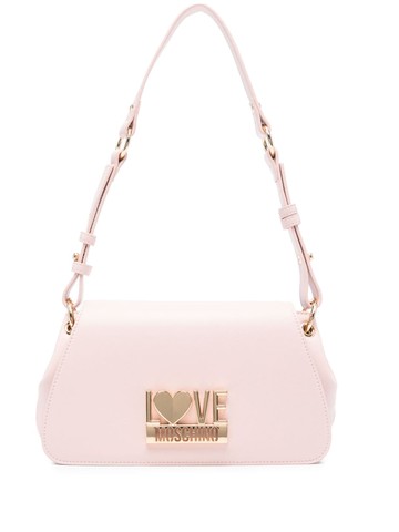 Love Moschino - logo-plaque shoulder bag - women - Polyurethane - One Size - Pink