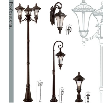 戶外景觀路燈、高燈、壁燈 22-7252-1、 22-7252-2、 22-7252-3、 22-7252-4
