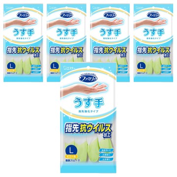 ST 雞仔牌 指尖強化手套 薄型  綠色  大(L)  5雙