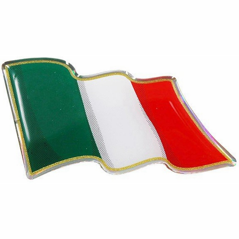 イタリア国旗3dステッカー はためき型 通販 Lineポイント最大0 5 Get Lineショッピング