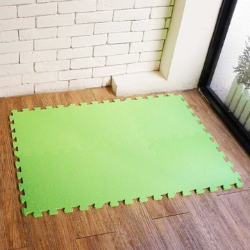【新生活家】EVA素面巧拼地墊32x32x1cm 40入果綠色