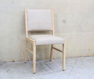 【歐風別館】里歐橡木全實木原木色餐椅【桃園免運費】