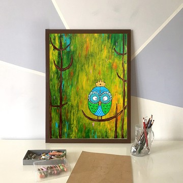 kami插畫拼圖-貓頭鷹的夢幻森林 /不含框