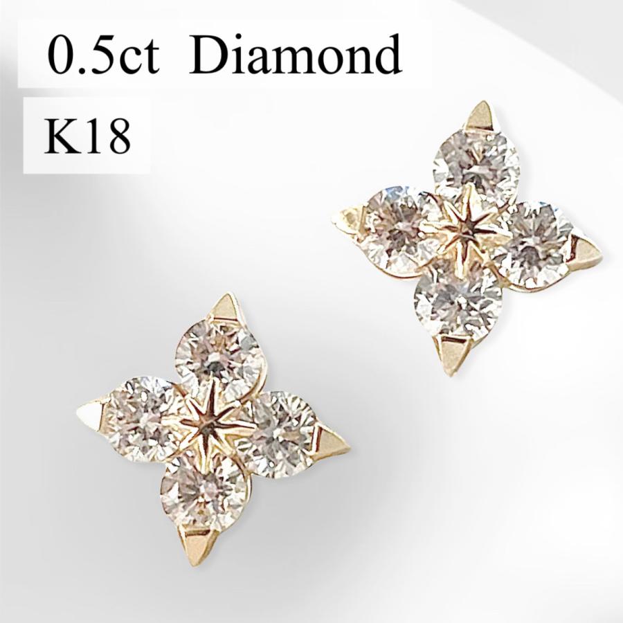 18KPG ダイヤモンド0.05ct　ピアス