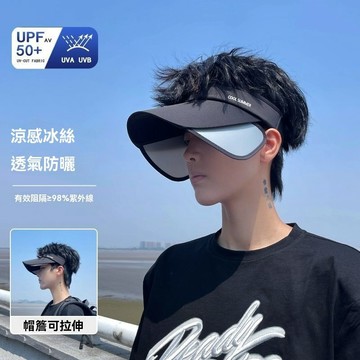遮陽帽、防曬帽、棒球帽、開放式防曬帽、男士大檐遮陽帽、新款夏季防紫外線彈力騎行登山帽、多功能男士防曬帽。
