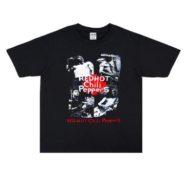 嗆辣紅椒red hot chili peppers紅辣椒搖滾樂隊印花T恤寬松男女款