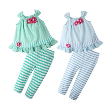 baby童衣 點點小花吊帶背心配條紋褲套裝61049