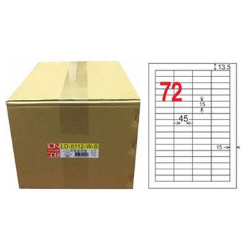 【龍德】A4三用電腦標籤 15x45mm 白色 1000入 / 箱 LD-8112-W-B【APP滿額下單10%點數(單一帳號最高5000點)】1/31止