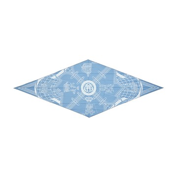 Hermes 愛馬仕 Grande Tenue手工捲邊棉質圍巾(藍/白)_廠商直送