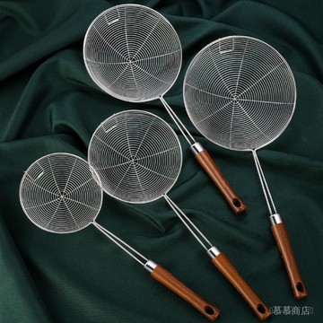 ✨可開發票#【官方正品】不銹鋼漏勺傢居廚房食品級大漏勺撈麵撈水餃大號笊籬#免運