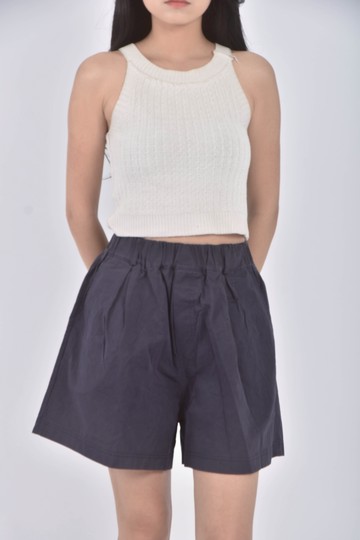 (S) the cic高腰鬆緊腰藍色短褲