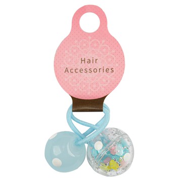 akachan honpo - 點點透明髮圈-藍色-日本製